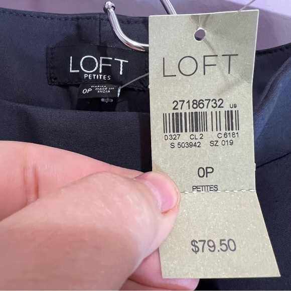 NWT Ann Taylor Loft High Waist Marissa Skinny Slate Gray Trousers Pants 0Petite - Picture 7 of 13